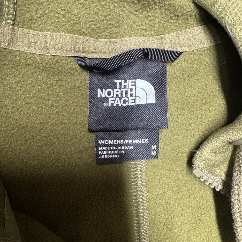The North Face Full Zip Hoodie M Green Fleece Lined Hooded Jacket (2098) - Picture 6 of 15